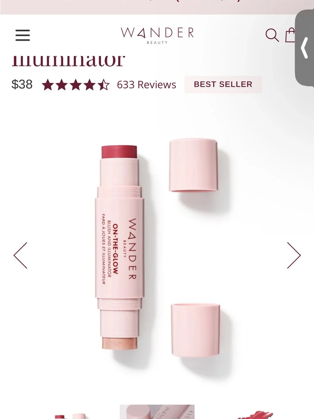 Wander Beauty cream blush
